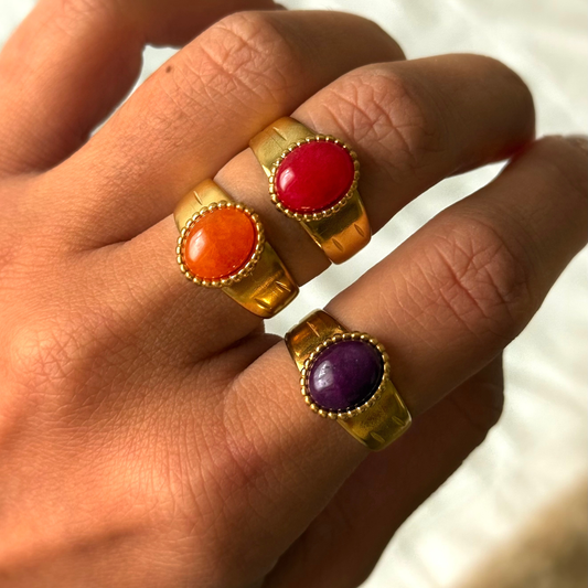 ANILLO LOUISE PURPLE GOLD