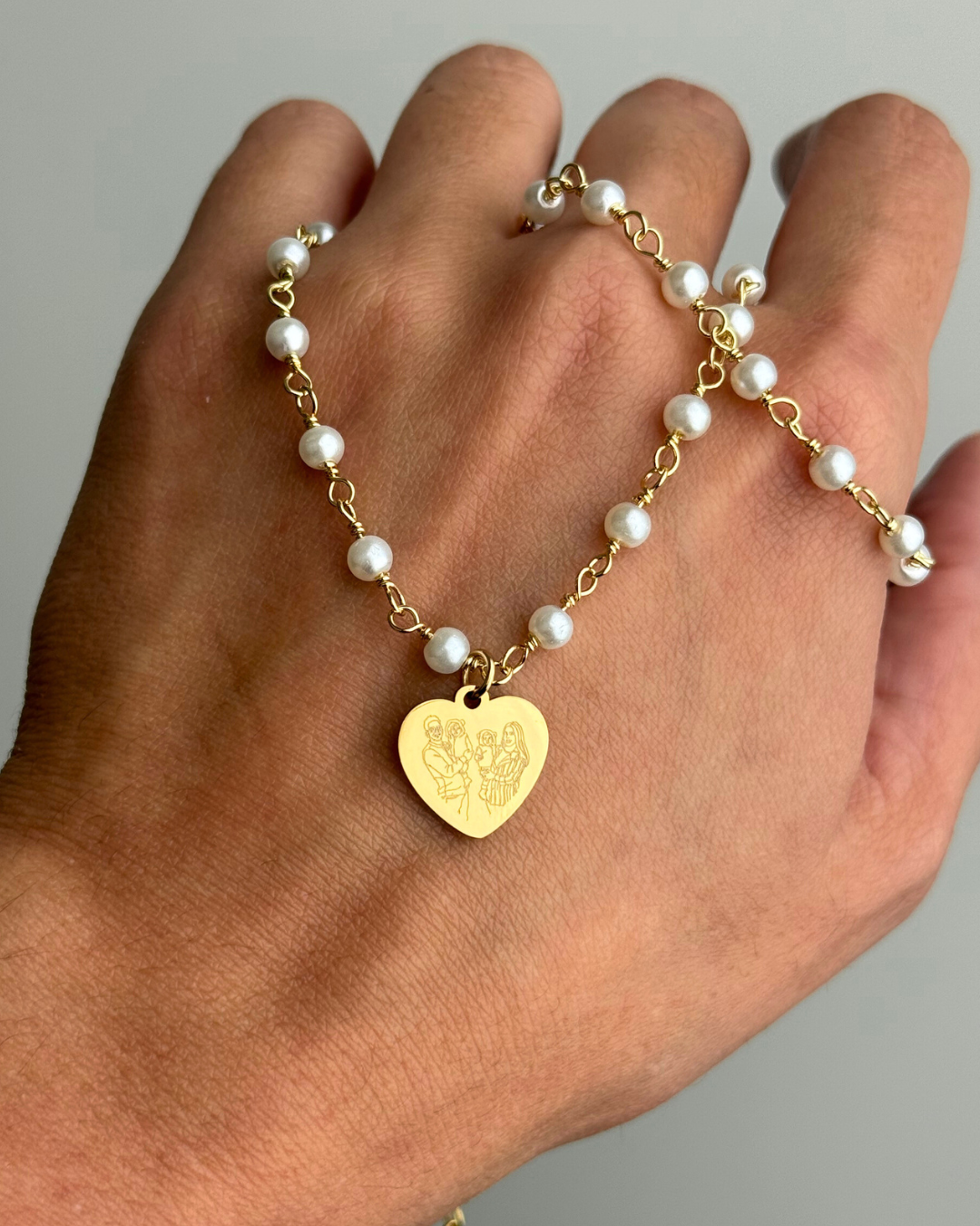 CADENA MARINA + CHARM CORAZON