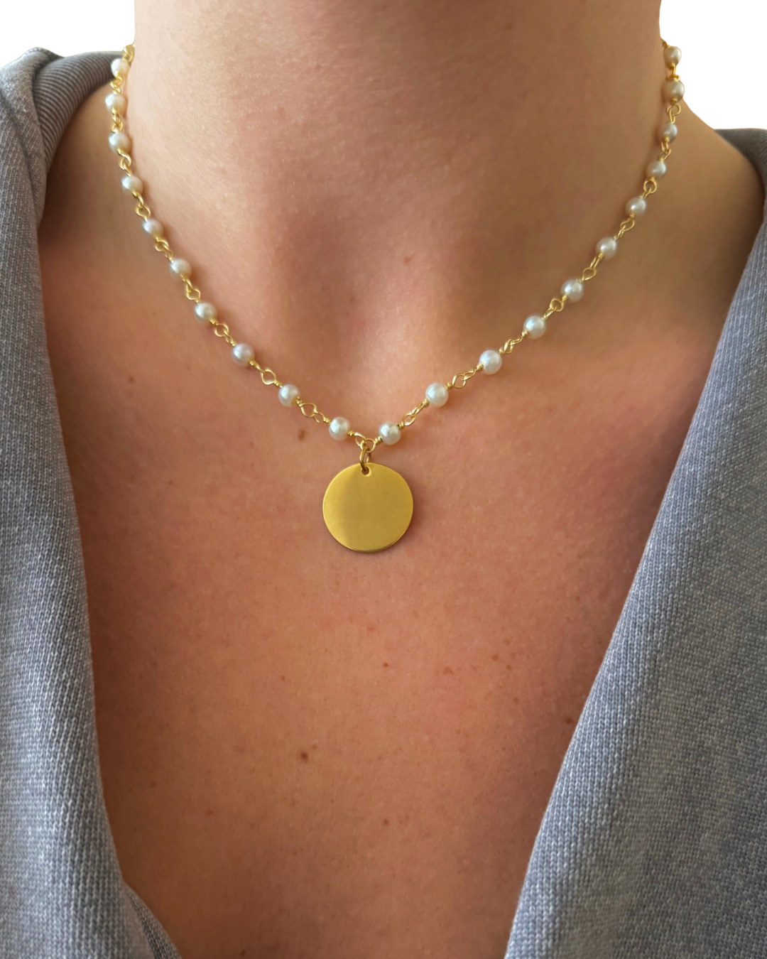 CADENA MARINA + CHARM REDONDO