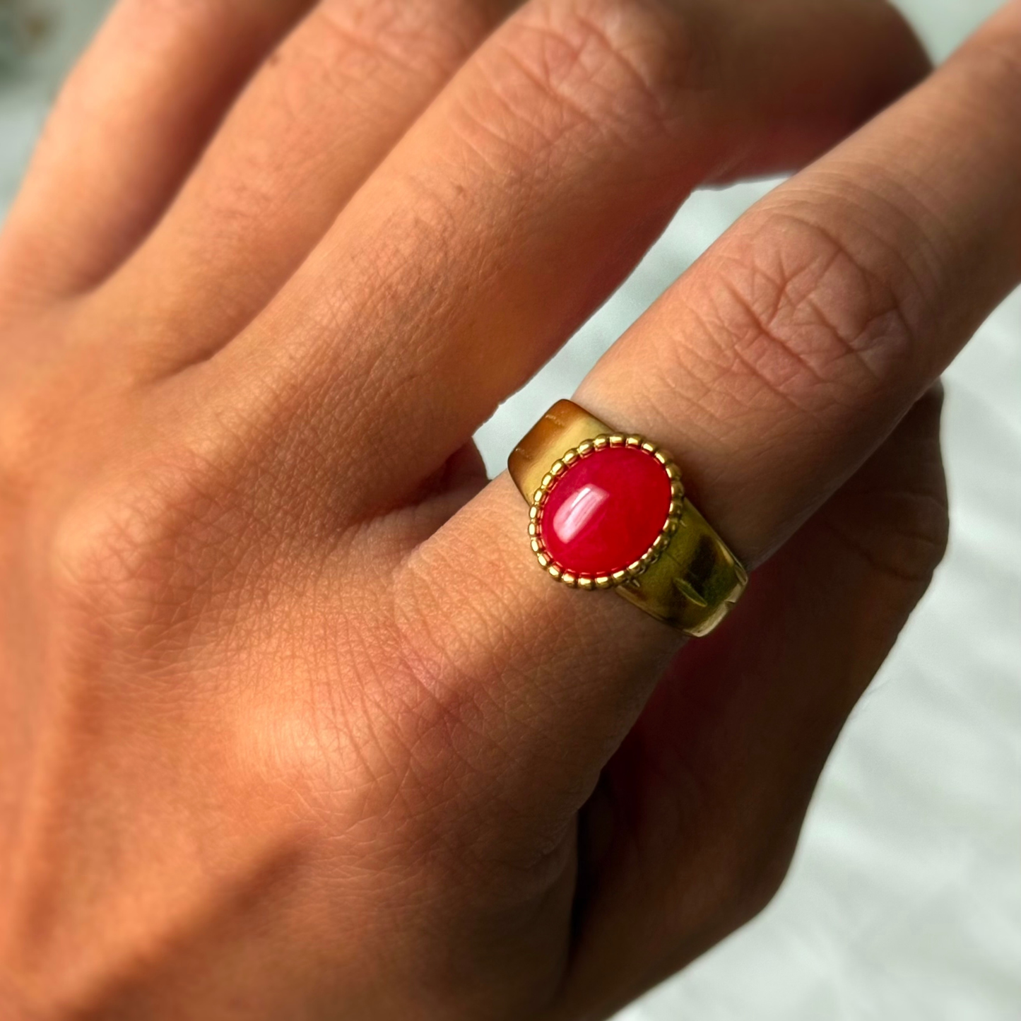 ANILLO LOUISE RED GOLD