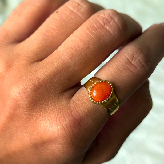 ANILLO LOUISE ORANGE GOLD