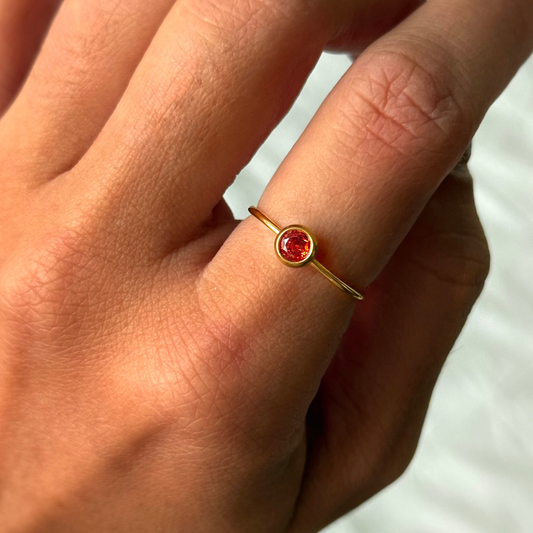 ANILLO ZINNIA RED GOLD