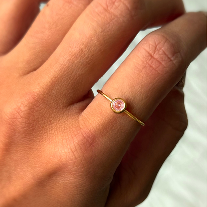 ANILLO ZINNIA PINK GOLD