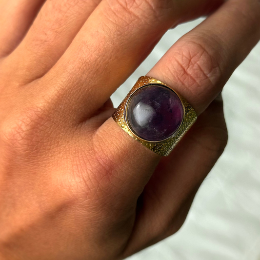 ANILLO KAORI PURPLE GOLD