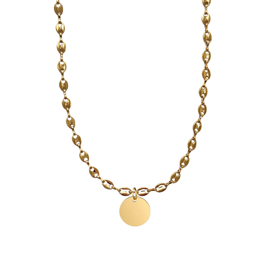 CADENA CARMEN GOLD + CHARM REDONDO