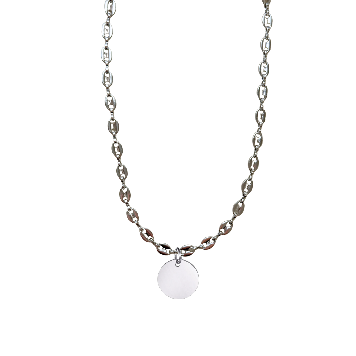 CADENA CARMEN SILVER + CHARM REDONDO