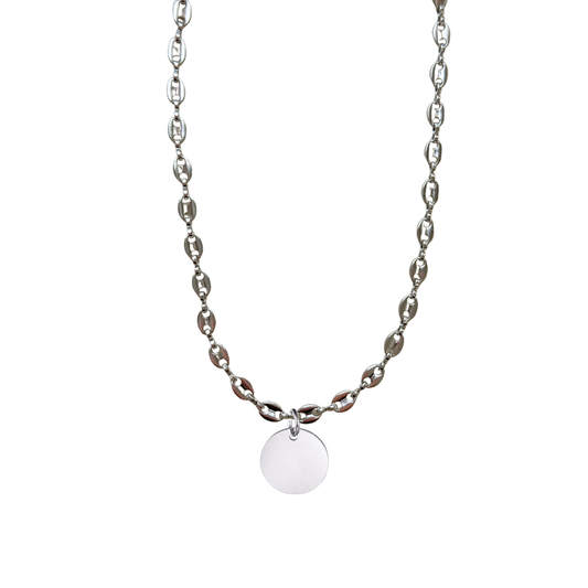CADENA CARMEN SILVER + CHARM REDONDO