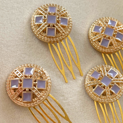 PEINECILLO BOTON LILA