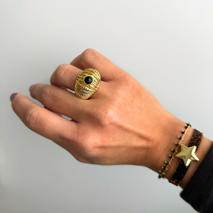 ANILLO ORIA BLACK GOLD