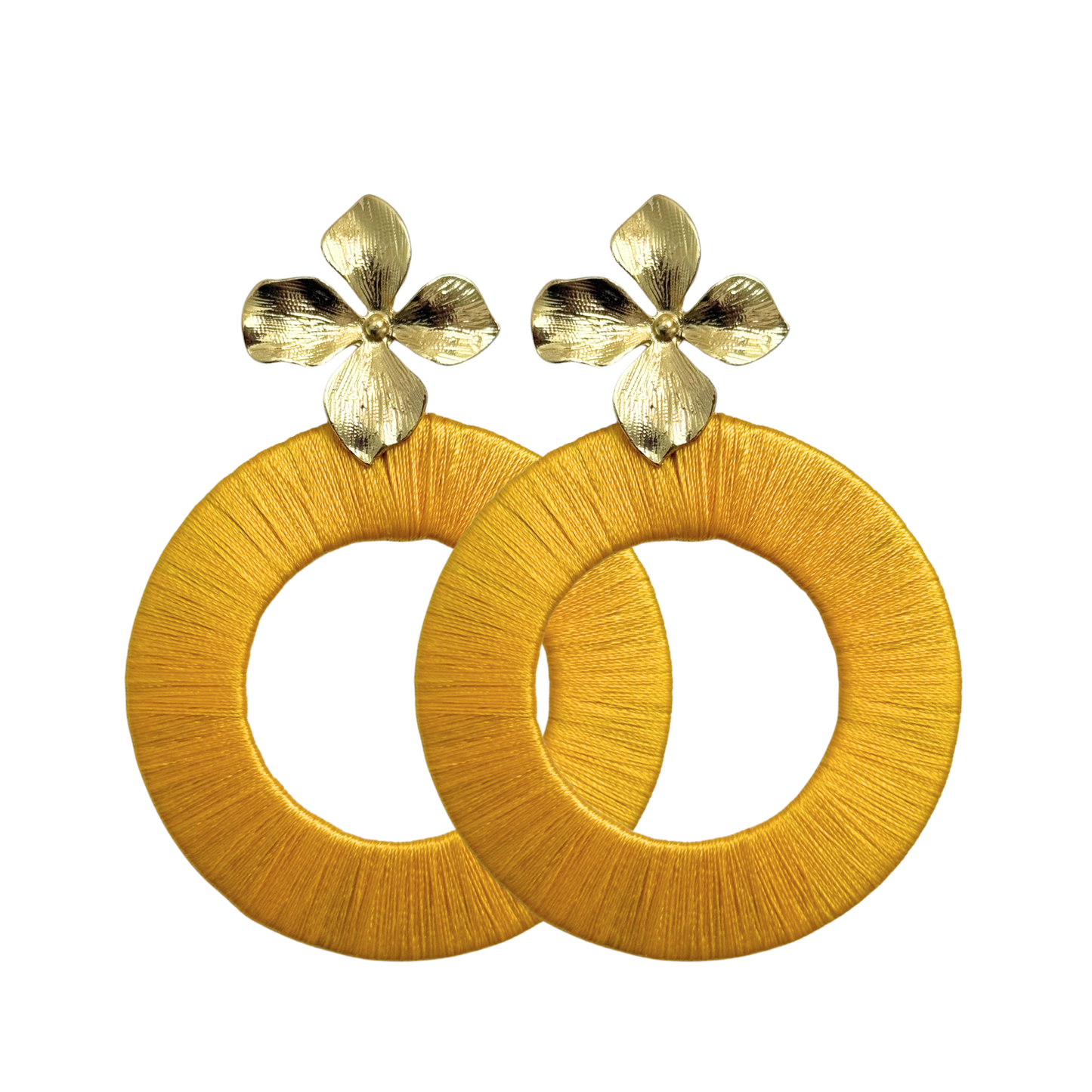 PENDIENTES FLOR AMARILLO