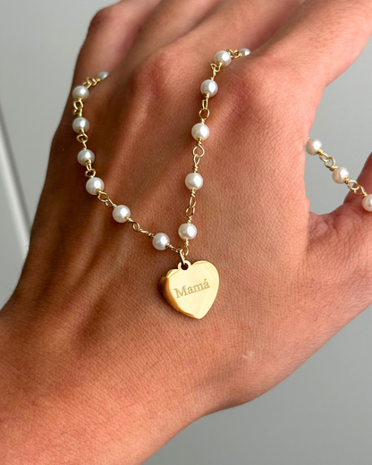 CADENA MARINA + CHARM CORAZON
