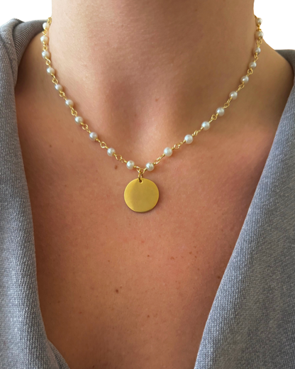 CADENA MARINA + CHARM REDONDO
