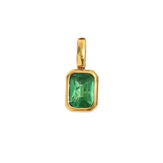 CHARM ZIA GREEN ONIX GOLD
