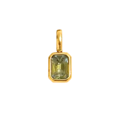 CHARM ZIA GREEN TOPAZ GOLD